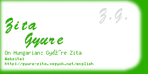 zita gyure business card